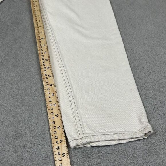 Vintage Levis Jeans Mens 32x34 White 560 Loose Fit Tapered Leg USA Made 90s Off - Picture 10 of 11
